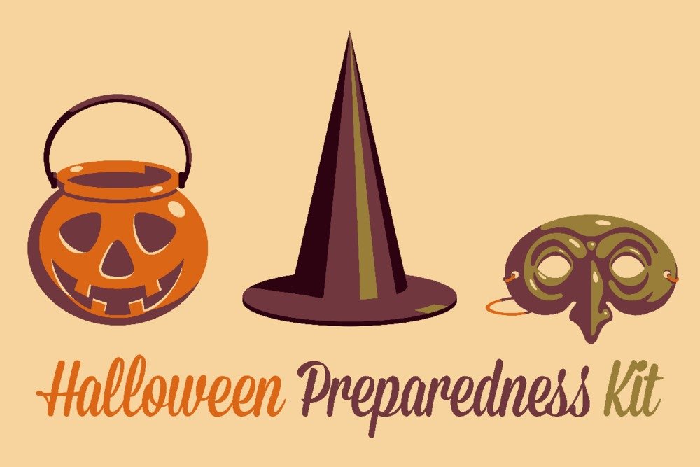 Halloween Preparedness Kit - Retro Halloween Decor - 16x24 Gallery Quality Metal Wall Art - Durable Aluminum Sign for Home, Office & Party Decorations - Perfect for Halloween Parties, Haunted Houses & Seasonal Home Decor
