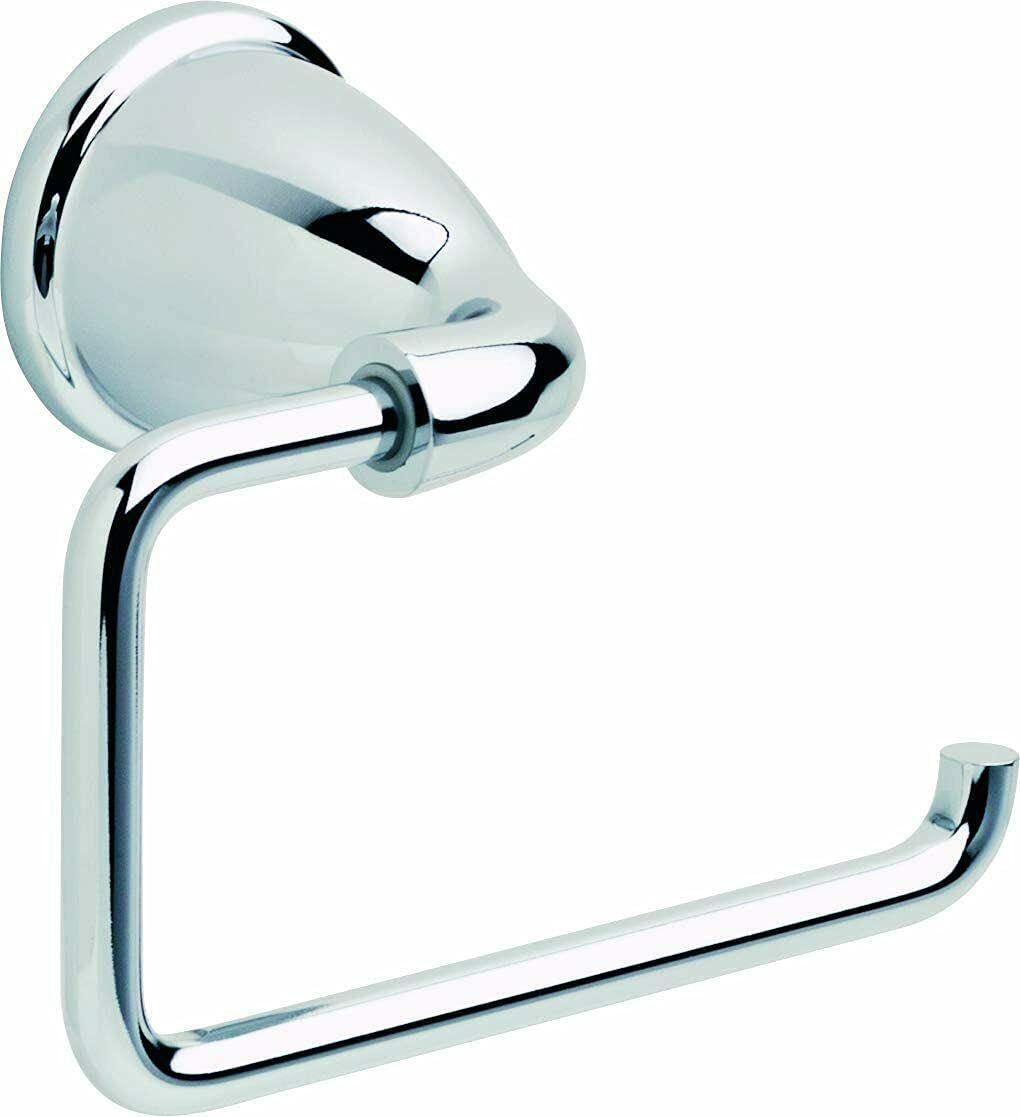 Polished Chrome Classic Toilet Paper Holder - Bathroom Storage & Organization - Wall-Mounted or Freestanding Toilet Paper Stand for Modern & Traditional Bathrooms