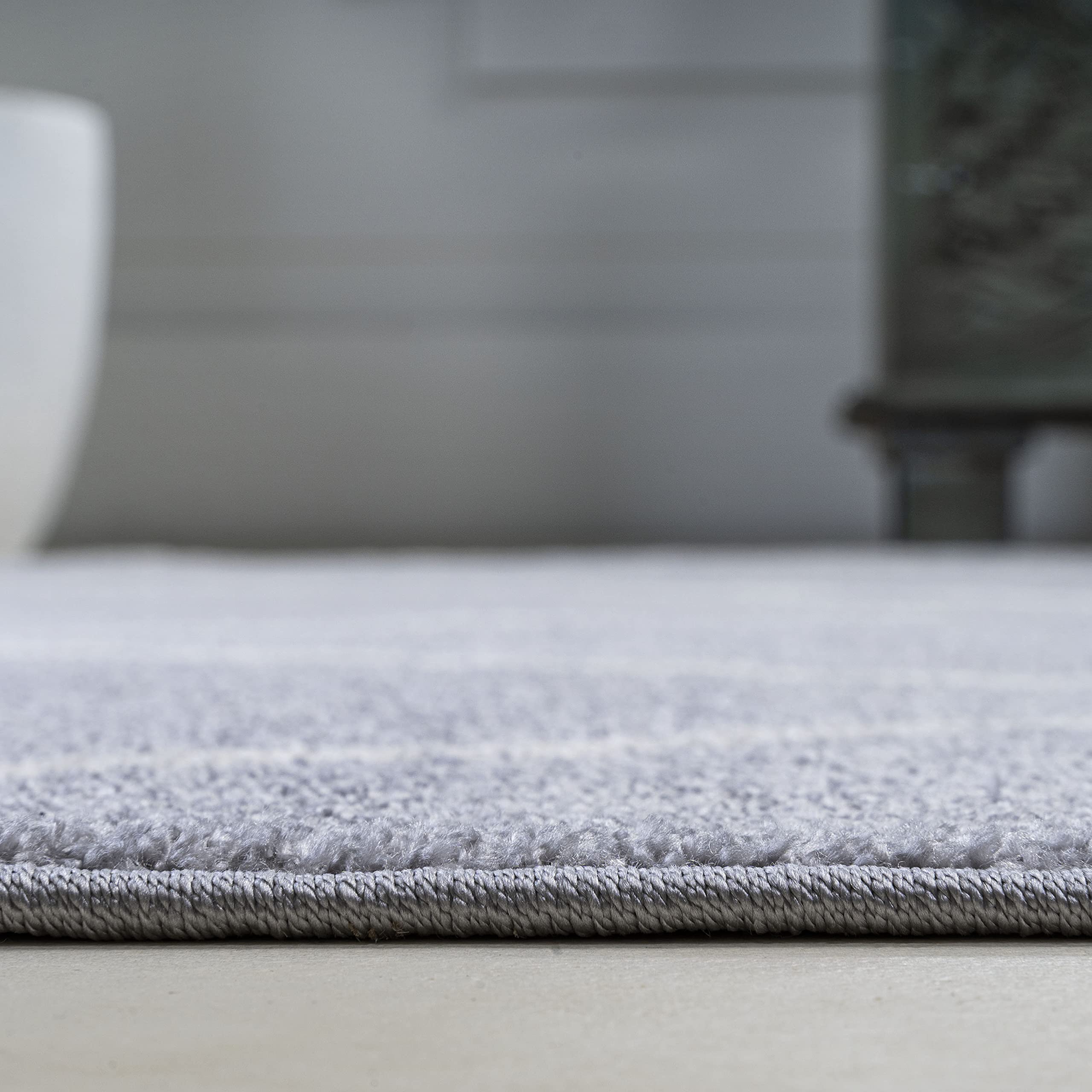 JONATHAN Y SEU102G-5R Modern Minimalist Diamond Trellis Indoor Area Rug - 5' Round Light Gray/White Non-Shedding Easy Clean - Perfect for Bedroom, Living Room & Kitchen Decor