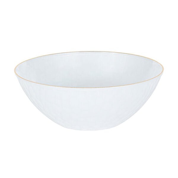 12 oz. Round Plastic Soup Bowls - 10 Pack Organic Hammered Finish | Microwave & Dishwasher Safe | Perfect for Soups, Salads, Cereals & Meal Prep