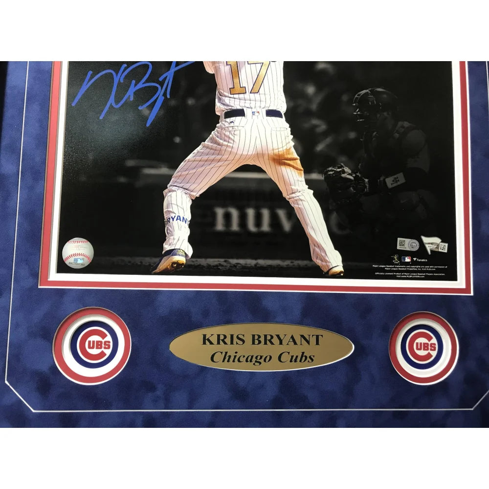 Kris Bryant Signed Chicago Cubs 11x14 Framed Photo with COA - MLB Autographed Memorabilia from World Series Champions | Perfect for Cubs Fans, Sports Collectors, and Man Cave Decor