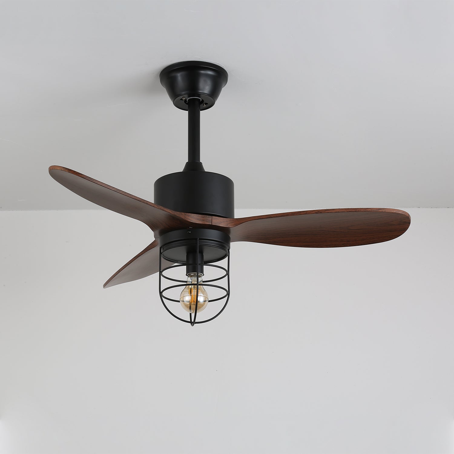 Caldor Industrial Ceiling Fan with LED Light - 52 Inch, 3 Blades, Remote Control - Perfect for Warehouse, Garage, and Workshop Cooling & Lighting