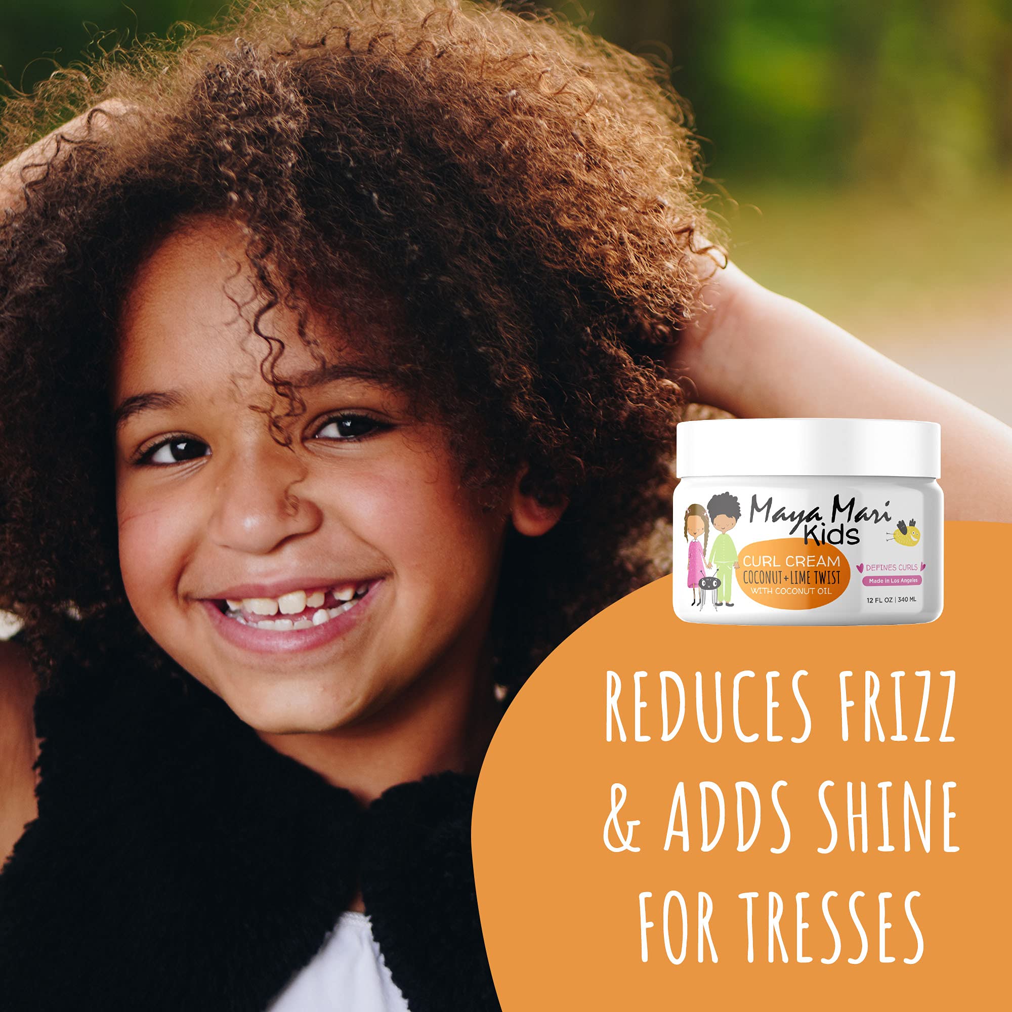 Kids Leave-In Conditioner & Curl Cream Set | Sulfate-Free Detangler & Smoothing Treatment for Curly Hair | USA-Made, Cruelty-Free Hair Care for Toddlers & Children | Perfect for Daily Hair Routine & Special Occasions