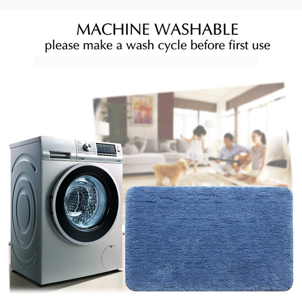 Non-Slip Kids Bath Mat - 40x60cm (15.7x23.6 Inch) Water Absorbent Indoor/Outdoor Entrance Rug, Dirt Trapping Floor Mat for Bathroom, Front Door, Porch & Entryway - Perfect for Homes with Children and Pets