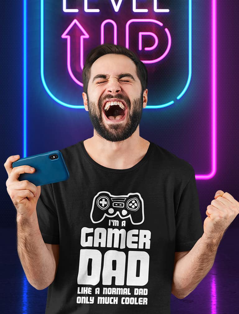 Tstars Gamer Dad T-Shirt - Funny Video Game Lover Gift for Father's Day, Birthday - Perfect for Gaming Parties & Casual Wear