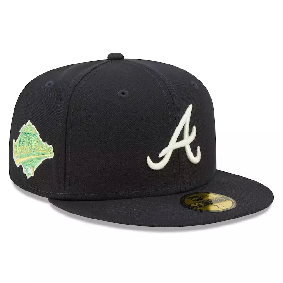 Atlanta Braves Citrus Pop Fitted Hat - Official MLB Baseball Cap for Men & Women - Adjustable Snapback Style - Perfect for Games, Tailgating & Fan Gear Collection