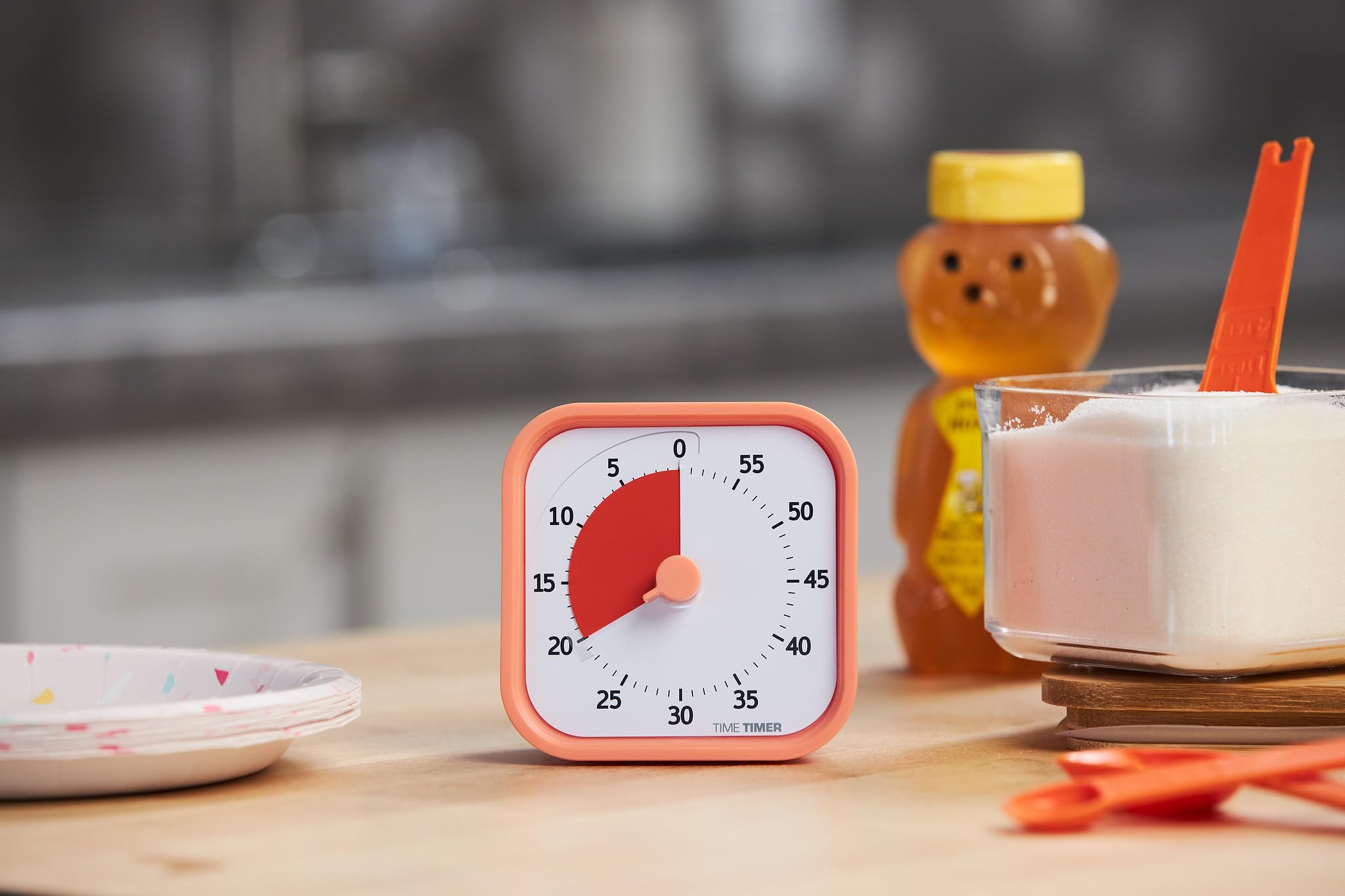 TIME TIMER MOD 60-Minute Visual Timer for Kids - Silent Study Tool for Homeschool, Classroom & Office - Desk Timer for Learning, Meetings & Productivity (Dreamsicle Orange) - Perfect for Focus Sessions, Homework Help & Time Management