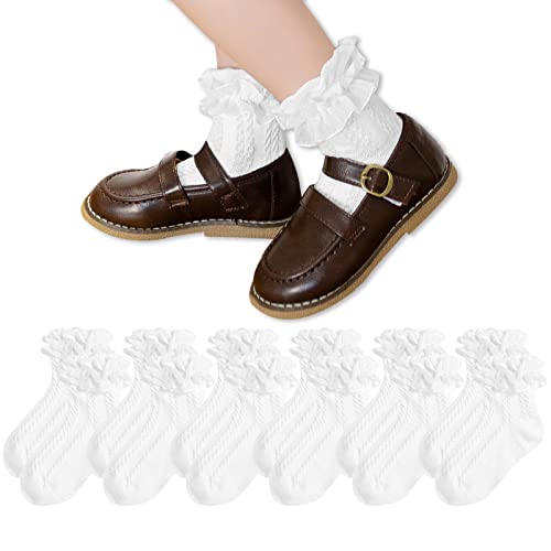 Cable Knit-white, 6 Pairs
