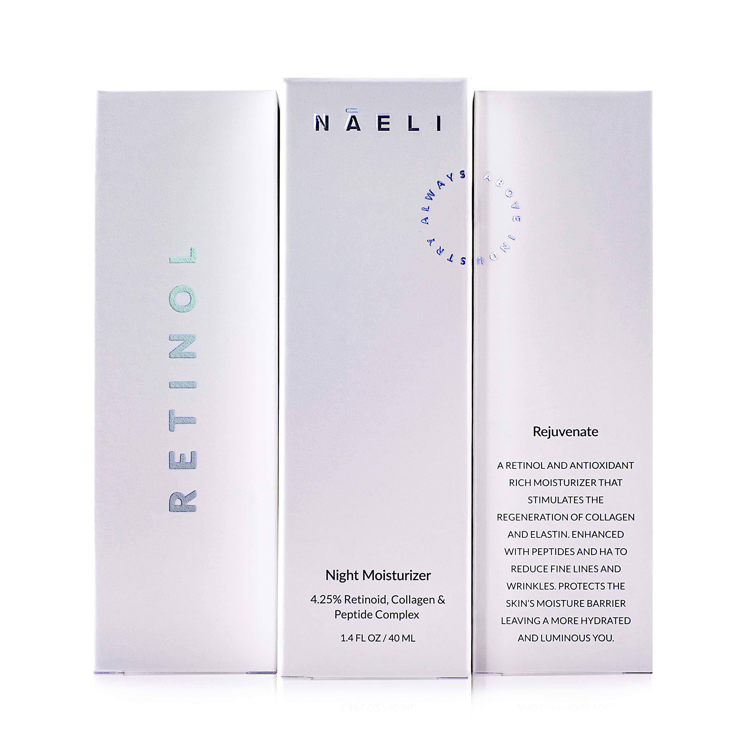 4.25% Retinol Night Cream for Face & Neck - Anti Aging Wrinkle Moisturizer with Collagen, Peptides & Hyaluronic Acid - Improves Skin Tone & Texture - 1.4 oz (2 Pack) - Perfect for Nighttime Skincare Routine & Reducing Fine Lines