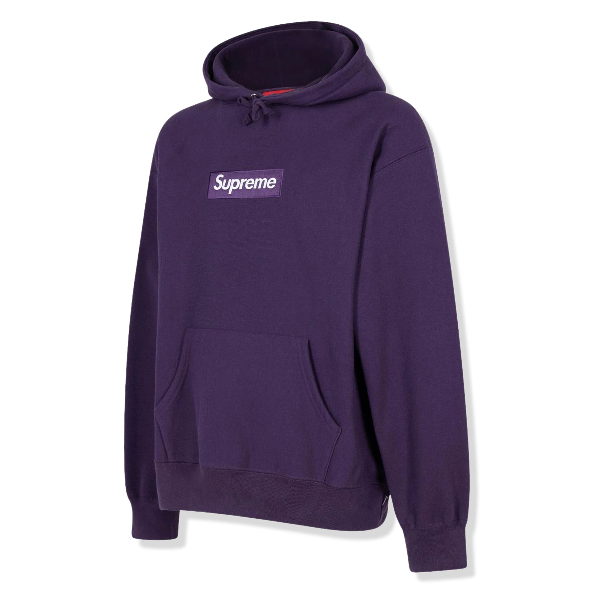 Supreme Box Logo Dark Purple Hoodie (FW23) - Streetwear Fashion for Men & Women - Perfect for Casual Wear, Urban Style & Winter Outfits