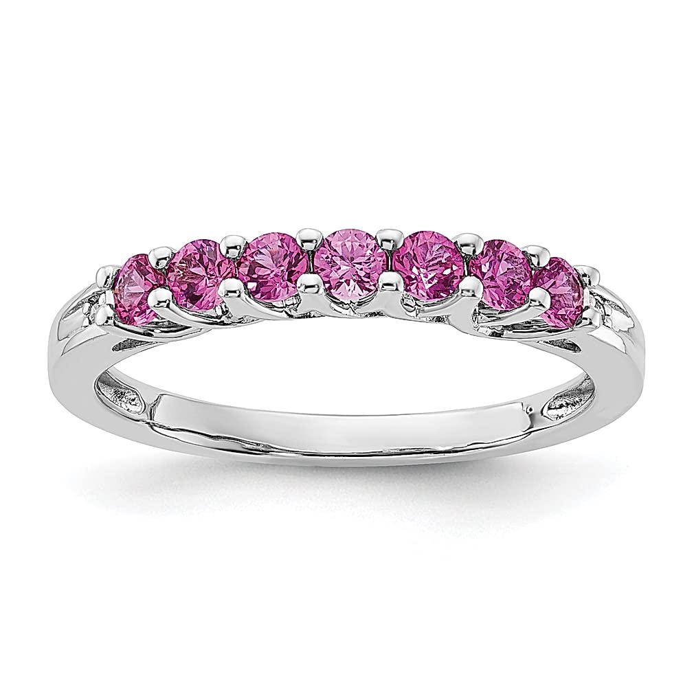 925 Sterling Silver Pink Sapphire & Diamond Ring for Women - Elegant Gemstone Jewelry Gift for Her, Perfect for Anniversaries, Engagements & Special Occasions
