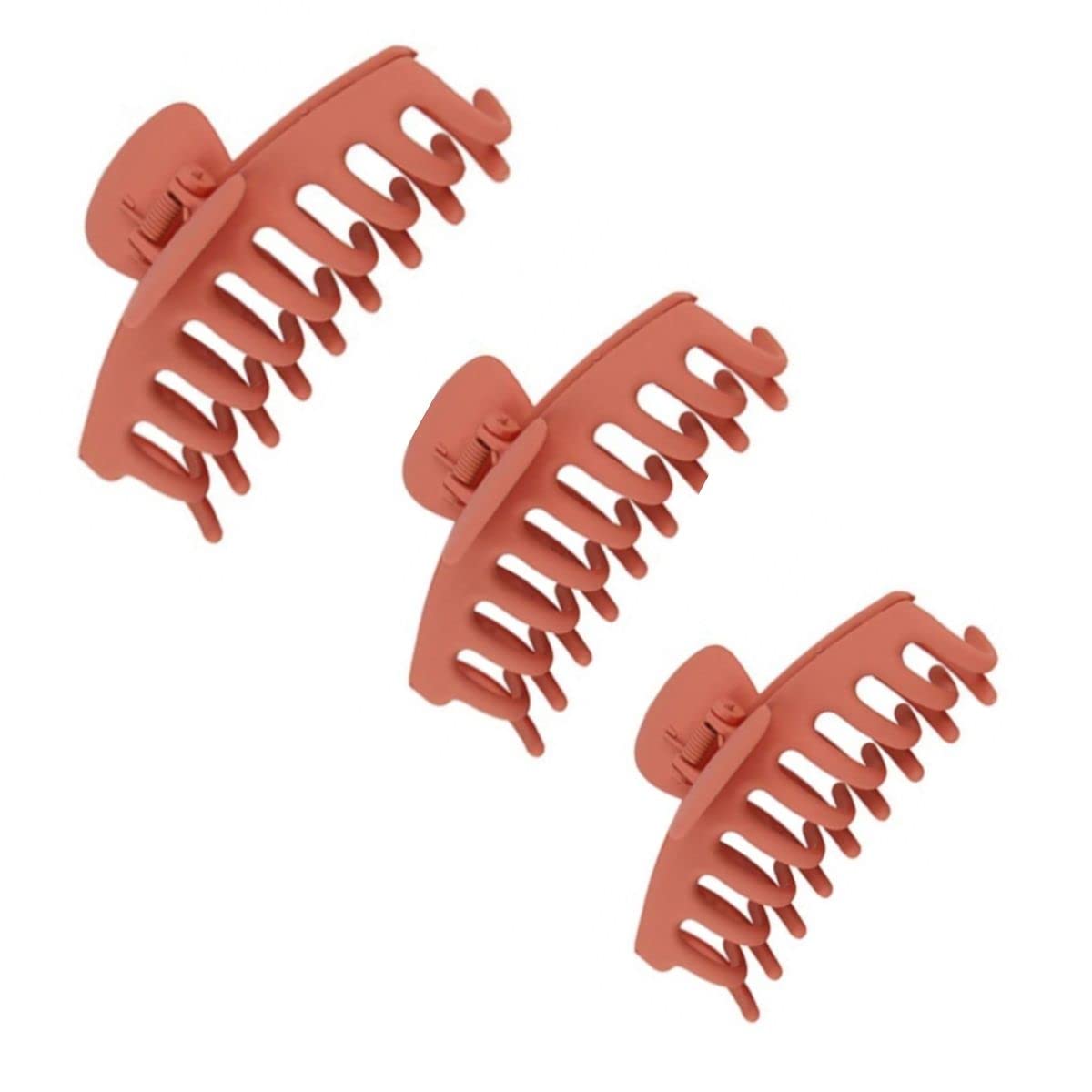 Excelis Hair Clips for Women - 3 Pack Orange Hairpins for Fine, Thick & Curly Hair - Perfect for School, Work & Special Occasions