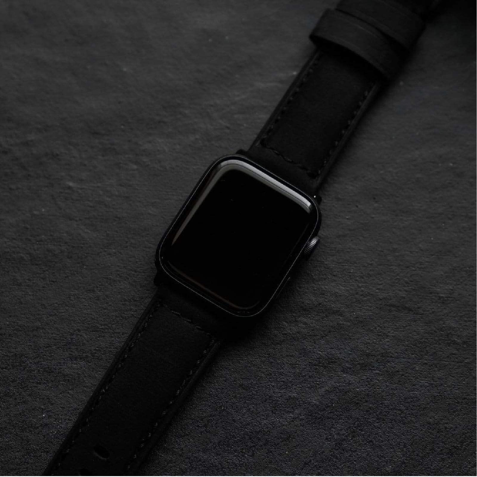 Premium Bullstrap Men's Full-Grain Italian Leather Watch Band - Compatible with Apple Watch Series 1-8 | Durable Luxury Replacement Strap for Work, Travel & Everyday Wear