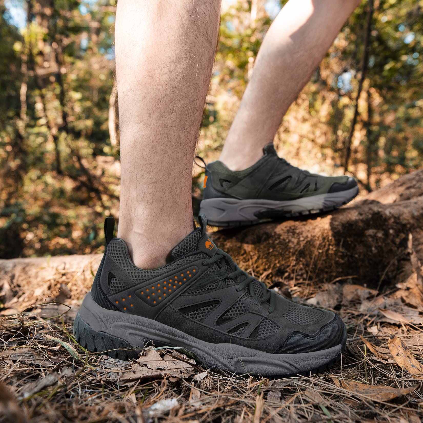 CAMELSPORTS Men's Lightweight Hiking Shoes - Non-Slip Breathable Sneakers for Outdoor Trekking, Trail Walking & Climbing - Perfect for Mountain Adventures, Daily Hiking & Camping Trips