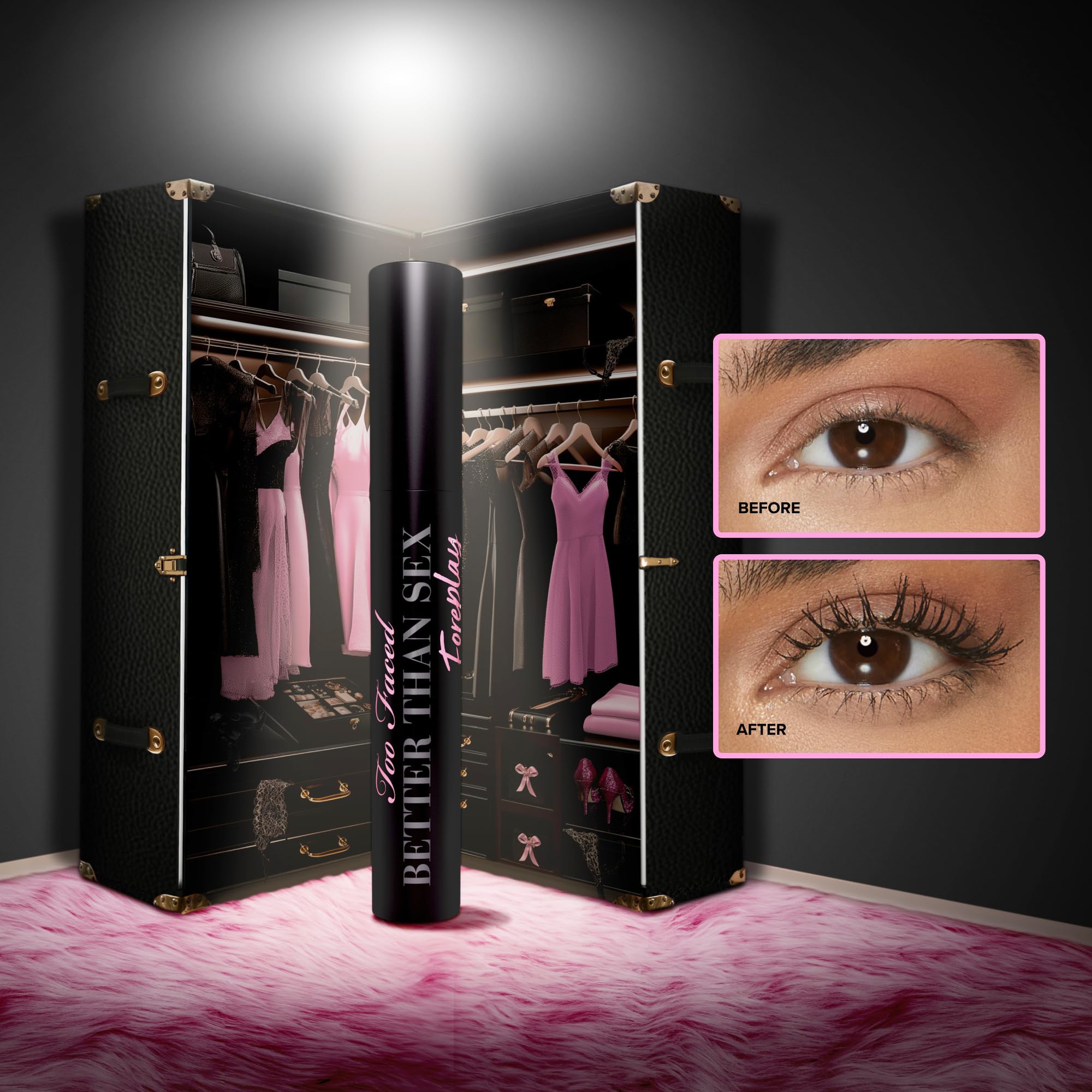 Too Faced Better Than Sex Foreplay Mascara Primer - Volumizing & Lengthening Lash Primer for Long-Lasting Makeup | Perfect for Day to Night Wear, Special Occasions & Bold Eye Looks