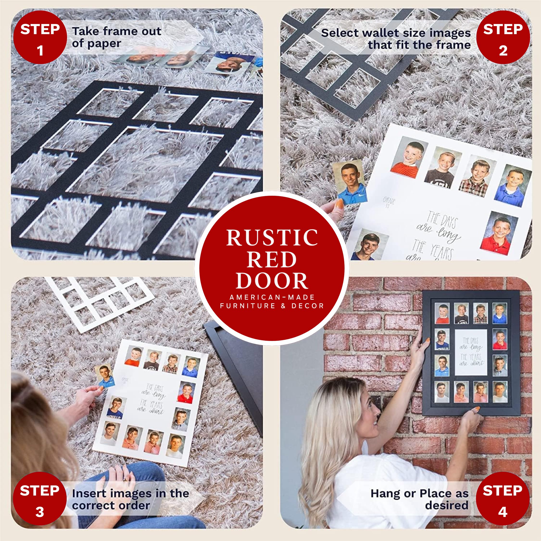 RRD Class of 2026 Photo Mat (11” x 14”) - School Picture Frame Mat for Pre-K to 12th Grade - White Collage Mat for Graduation & School Photos - Perfect for Yearbooks, Memory Boards & Wall Displays