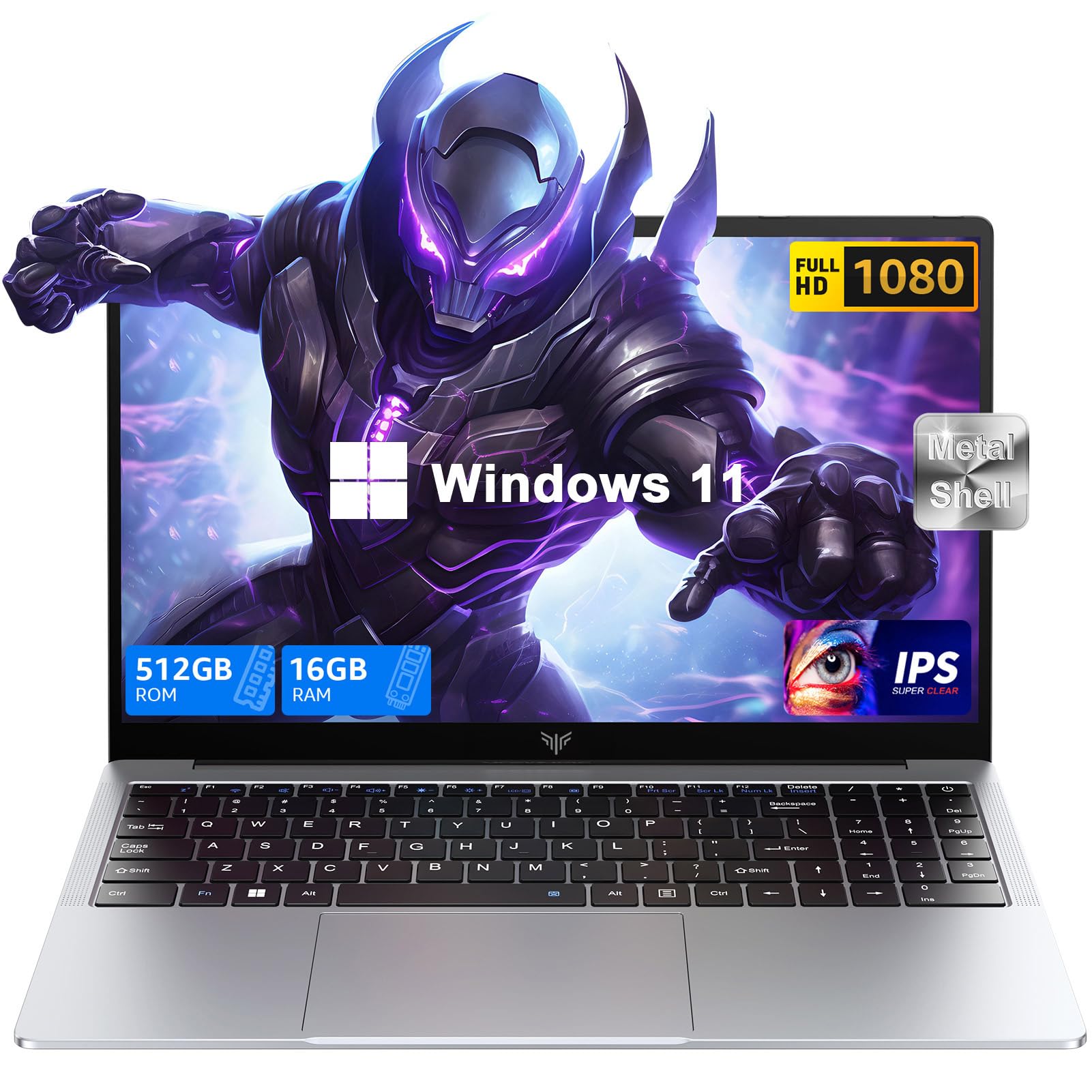 2025 Newest Laptop Computer - Intel Quad-Core Processor (Up to 3.6GHz), 16GB DDR4 RAM, 512GB SSD, 16
