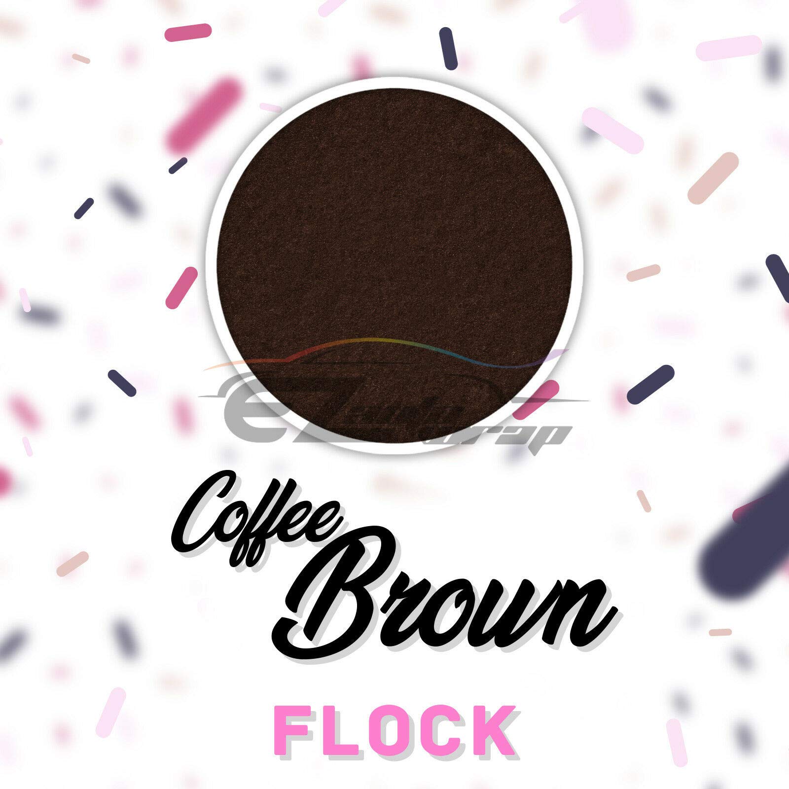 Premium JD-ESSMO Coffee Brown Flock Heat Transfer Vinyl (HTV) Sheet - 20