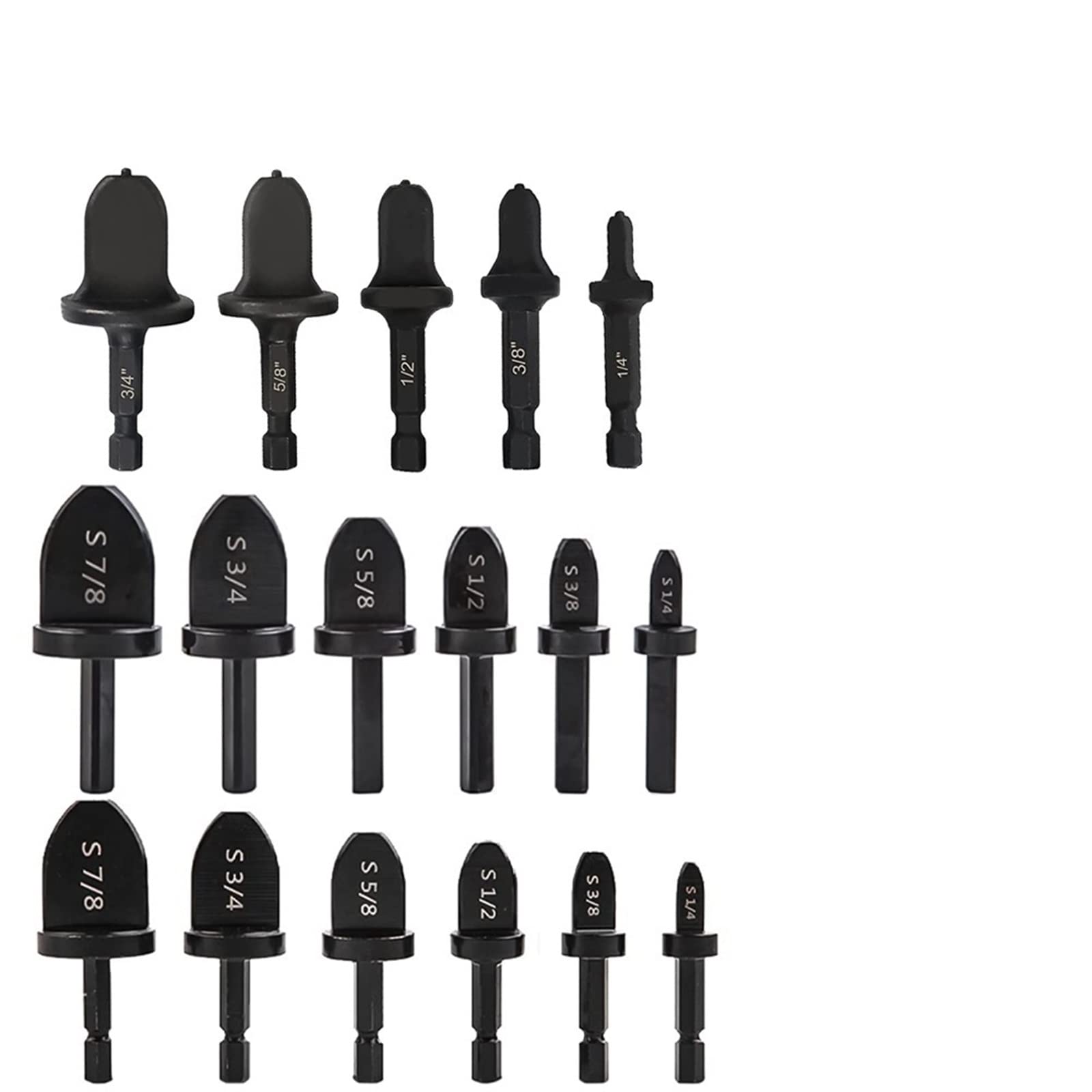 **6-Piece Drill Bits Set for Tube Pipe Expander & Air Conditioner Flaring - High-Quality Metal Tool Kit (Set A) - Perfect for HVAC, Plumbing & DIY Home Repairs**