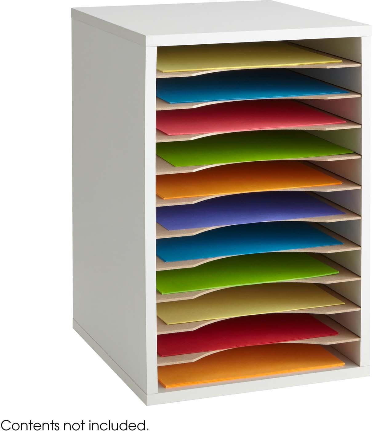 11-Compartment Vertical Desktop File Sorter Organizer [9419] - Perfect for Office, Home, and School Document Storage