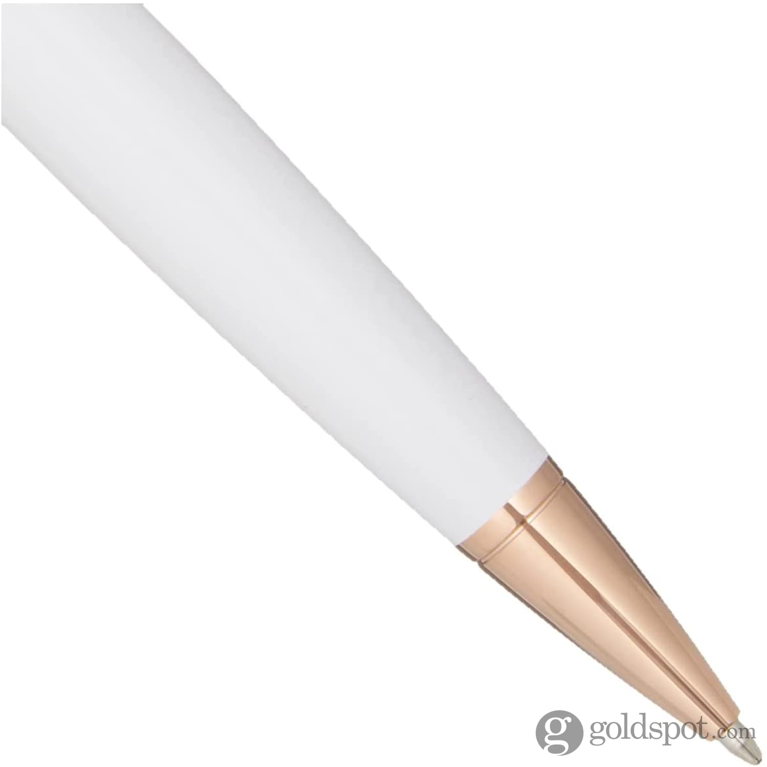 Cross Bailey Ballpoint Pen - Pearlescent White Lacquer with Rose Gold Trim - Premium Writing Instrument for Office, School & Gift Giving
