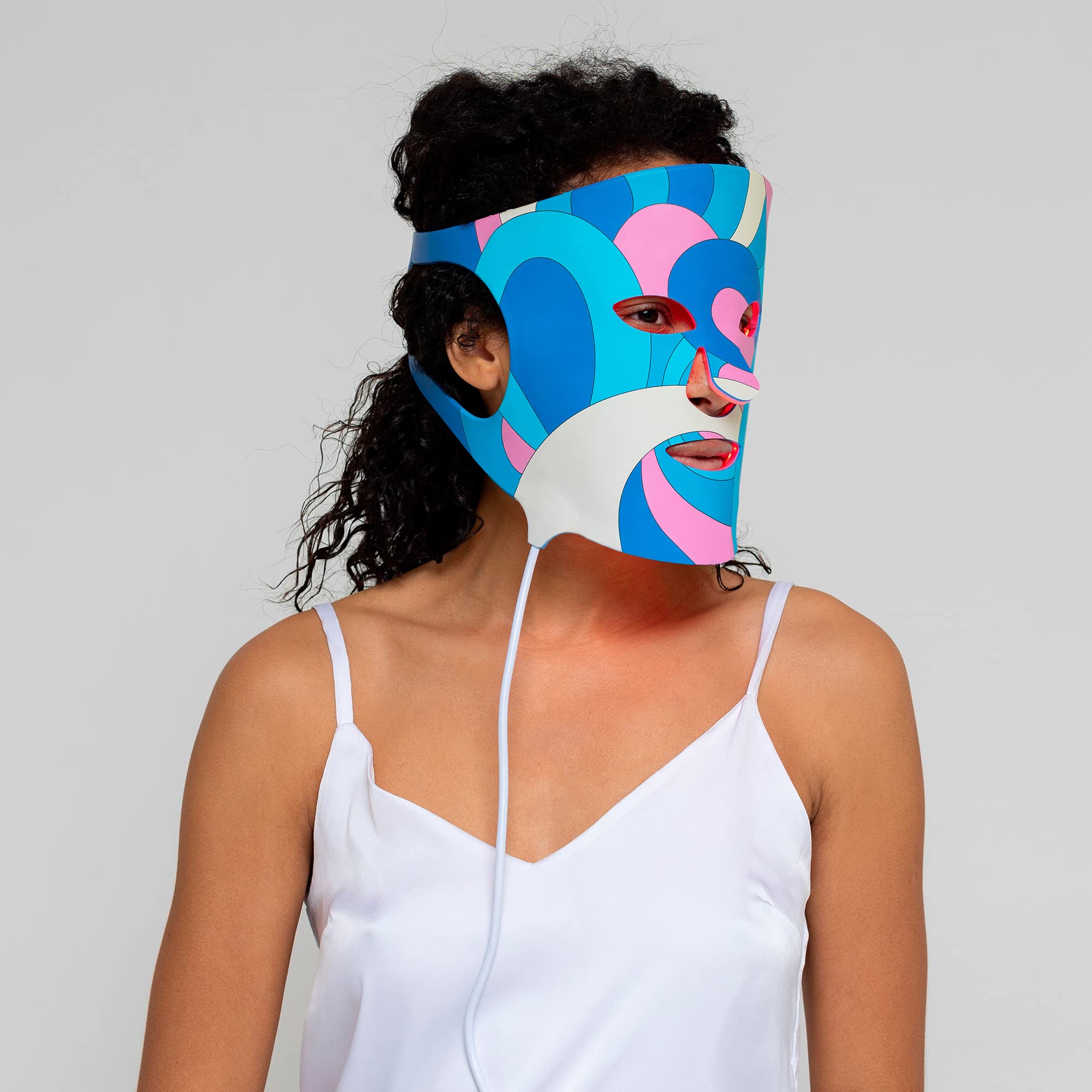 Zutta LED Face Mask Light Therapy - Anti Acne Blue Light & Anti-Aging Red Light for Skin Rejuvenation - 3 Color Settings, Portable Silicone Design - Perfect for Home Skincare & Spa Treatments