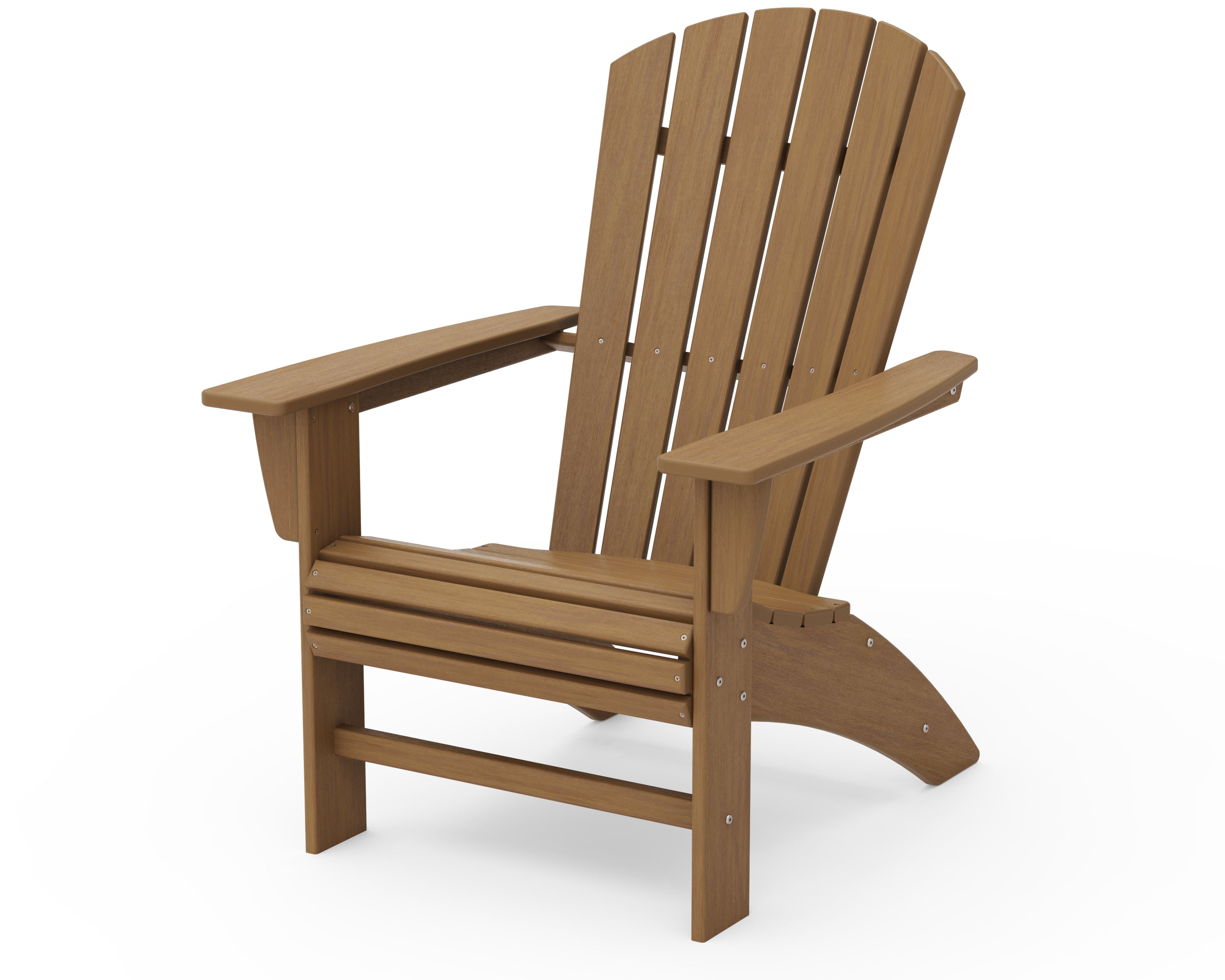 POLYWOOD Nautical Curveback Adirondack Chair - Durable Outdoor Furniture for Patio, Poolside & Beach - Weather-Resistant Plastic Adirondack Chair for Garden, Deck & Backyard Relaxation