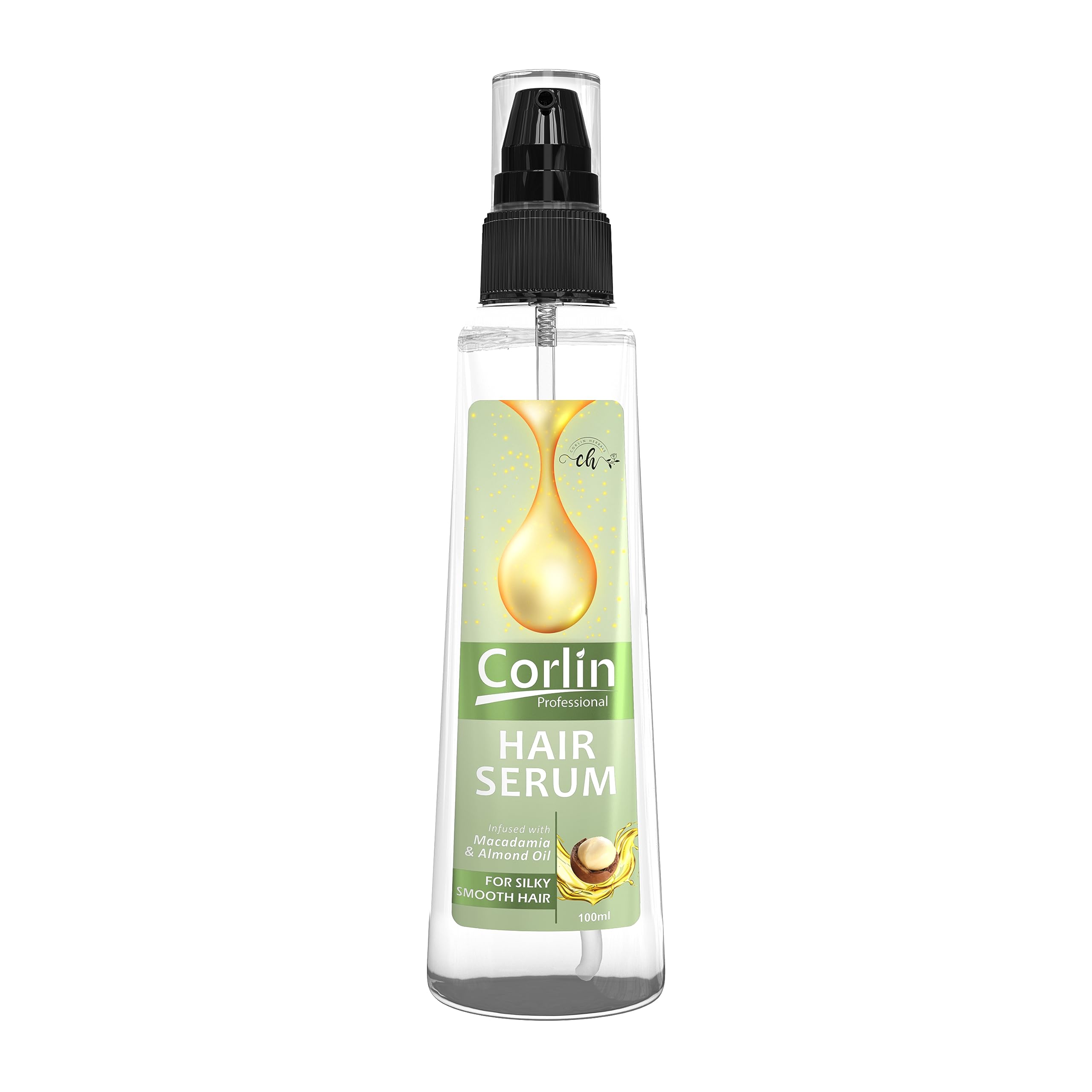 Corlin Hair Serum for Silky Smooth & Nourished Hair - 100ml Natural Oil Treatment | No Harsh Chemicals, Cruelty-Free, Vegan | Perfect for Dry, Damaged Hair & Frizz Control at Home or Salon