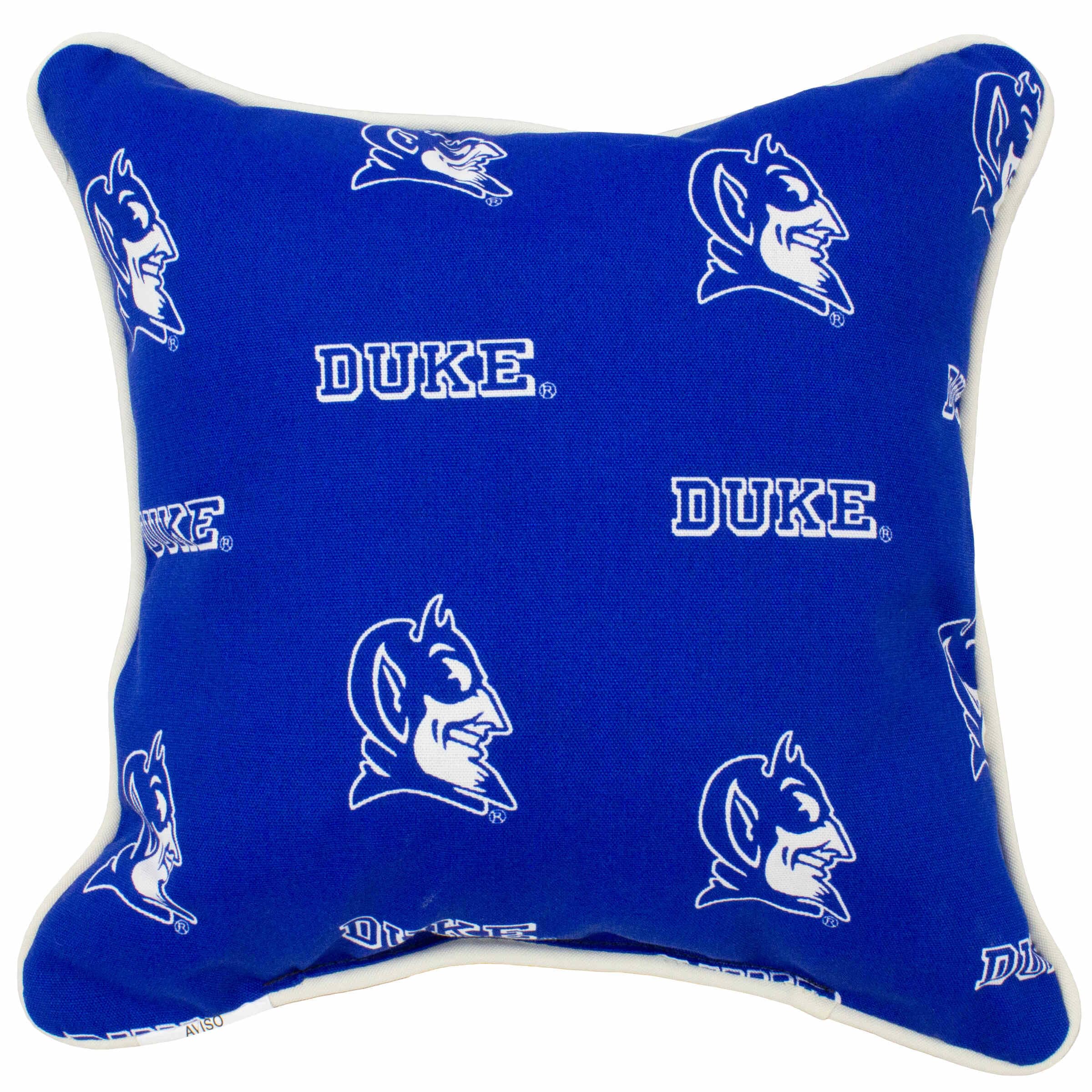 Duke Blue Devils Decorative Throw Pillow Cover 16x16 Inches - College Covers Outdoor Indoor Home Decor for Sofa, Bed, Dorm, Porch & Patio