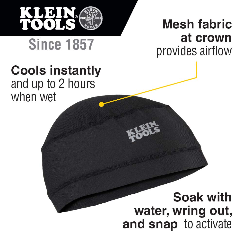 Klein Tools 60447 Full Brim Class G KONSTRUCT Series Hard Hat with Rechargeable Headlamp & 60181 Cooling Helmet Liner - Brown Construction Safety Gear for Electricians, Linemen, and Outdoor Workers