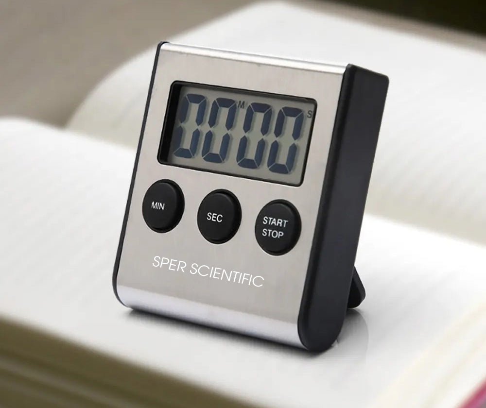 Premium Stainless Steel Digital Timer with Large LCD Display - Accurate Countdown & Stopwatch for Cooking, Baking, Lab Experiments & Kitchen Use
