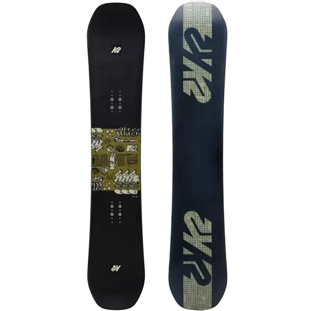 K2 Afterblack Men's Snowboard - High-Performance All-Mountain Snowboard for Freestyle & Freeride | Perfect for Powder, Park & Backcountry Adventures
