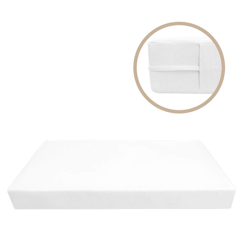 Style1 AD106 5-Piece Knife Edge Outdoor Daybed Mattress Set - Crib Size Cushion, Bolster Pillow for Patio, Poolside & Garden Lounge (Water-Resistant & Durable)