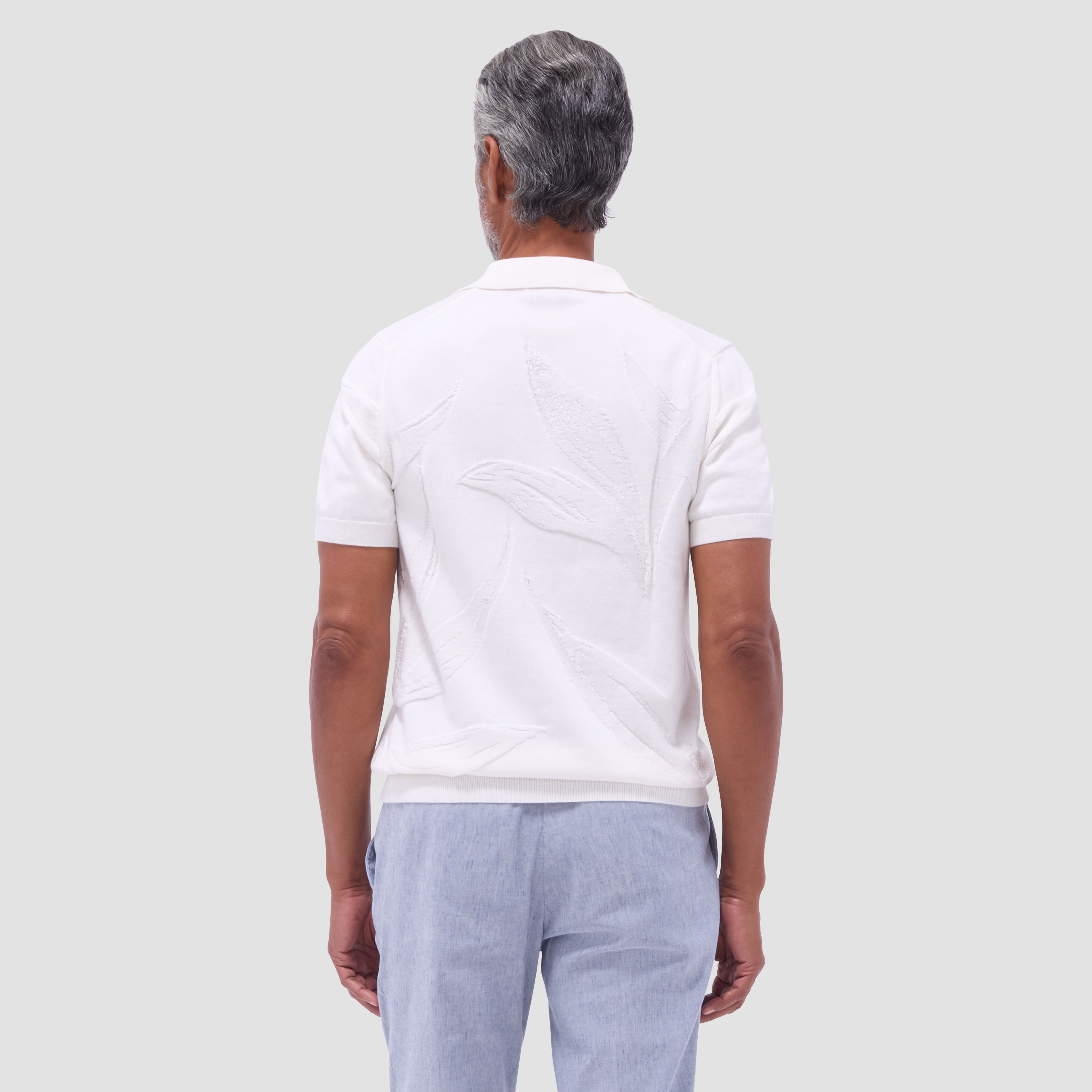 Stylish Abstract Print Short Sleeve Johnny Sweater for Men - Perfect for Casual Outings & Summer Fashion