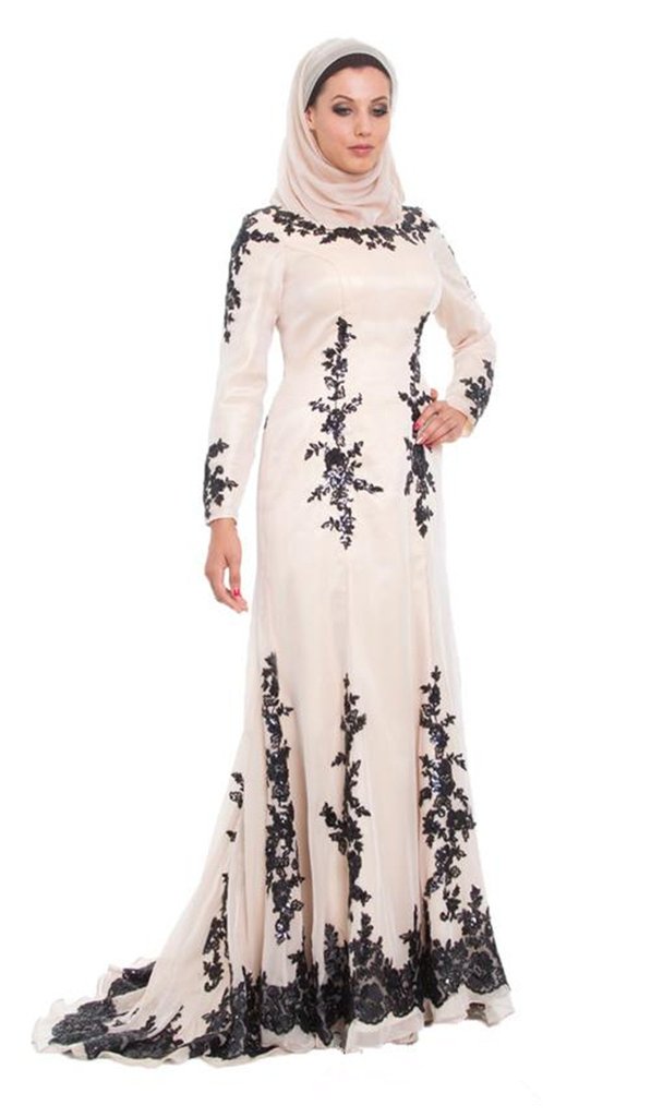 Emanni Women's Lace Long African Dubai Arab Islamic Muslim Dress - Elegant Abaya for Special Occasions, Weddings & Cultural Events