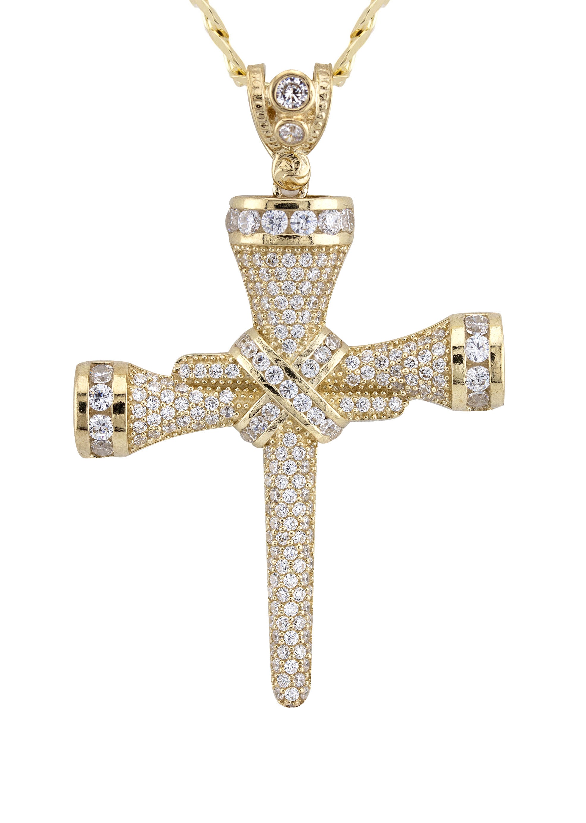 10K Yellow Gold Cross Necklace for Women & Men - 15g Small & 21g Large Sizes - Perfect for Gifts, Weddings, Baptisms & Everyday Wear