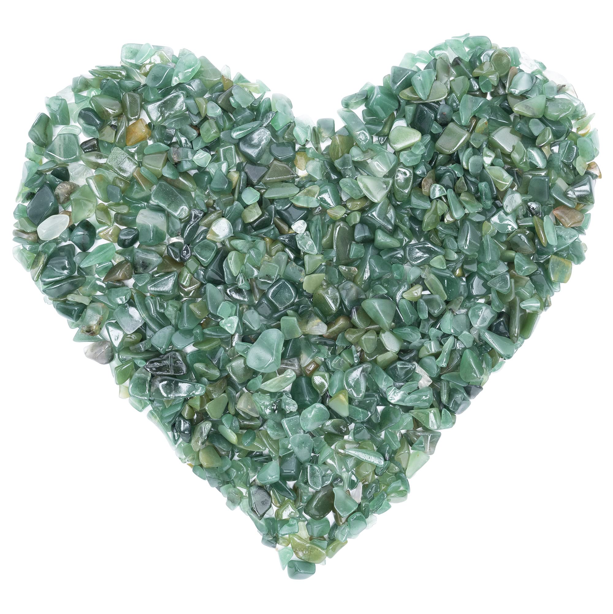 Natural Green Aventurine Crystal Chips - 1 Lb Bulk Tumbled Gemstones for Reiki Healing, Witchcraft & Jewelry Making | Irregular Shaped Crushed Stones for Valentines Gifts, Spiritual Crafts & Home Decor