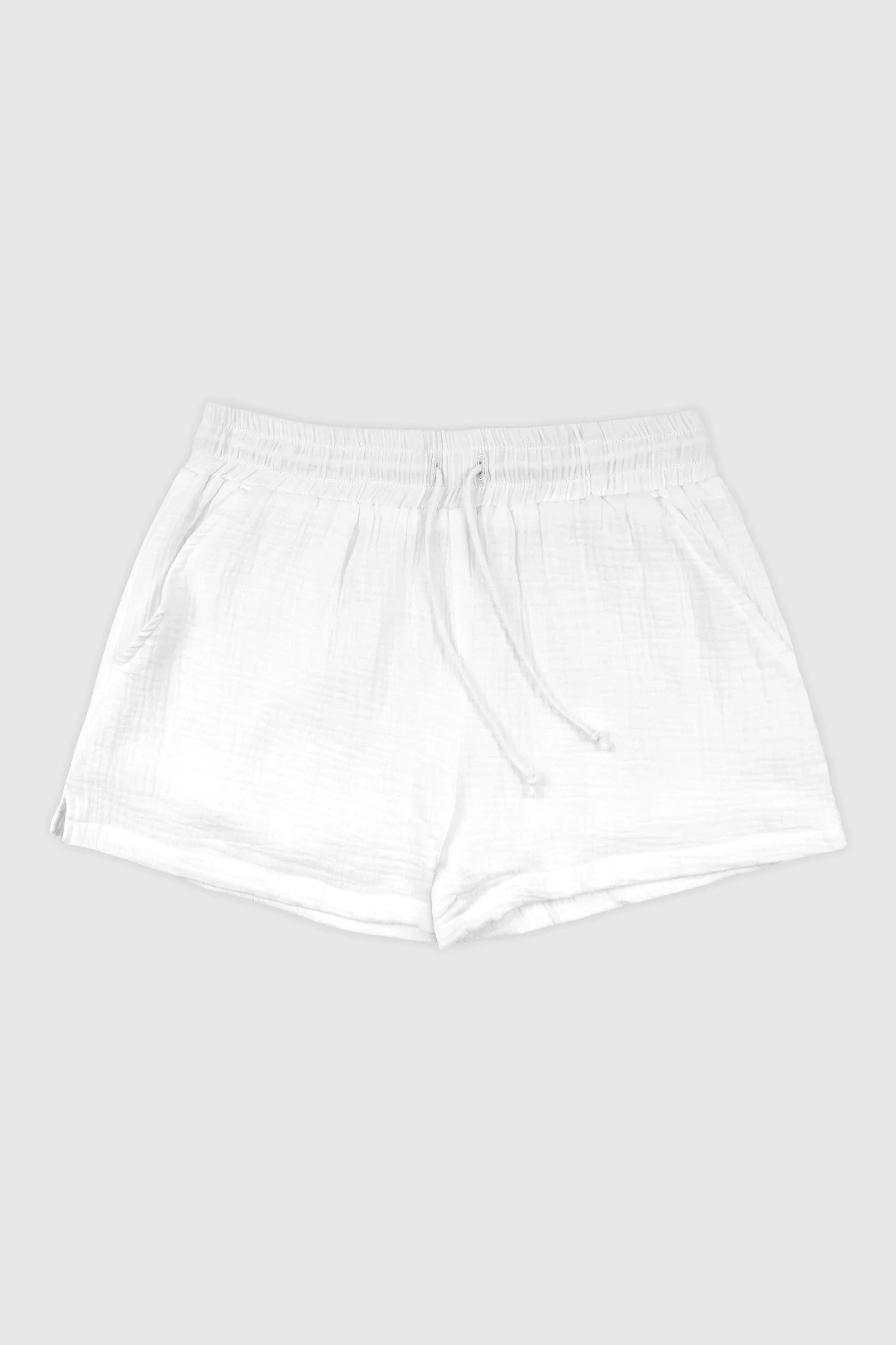 Breeze Shorts for Women - Breathable White Summer Shorts - Perfect for Running, Yoga & Beach Vacations