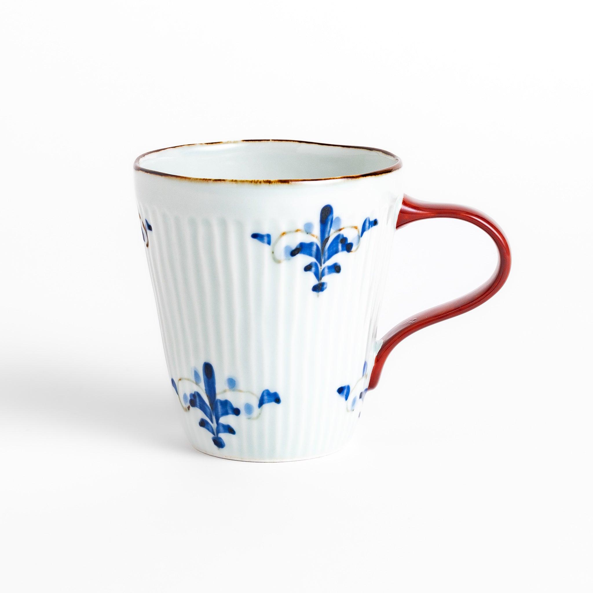 Floral Leaves Ceramic Coffee Mug - 15oz Elegant Tea Cup with Handle, Perfect for Home, Office, or Gift Giving