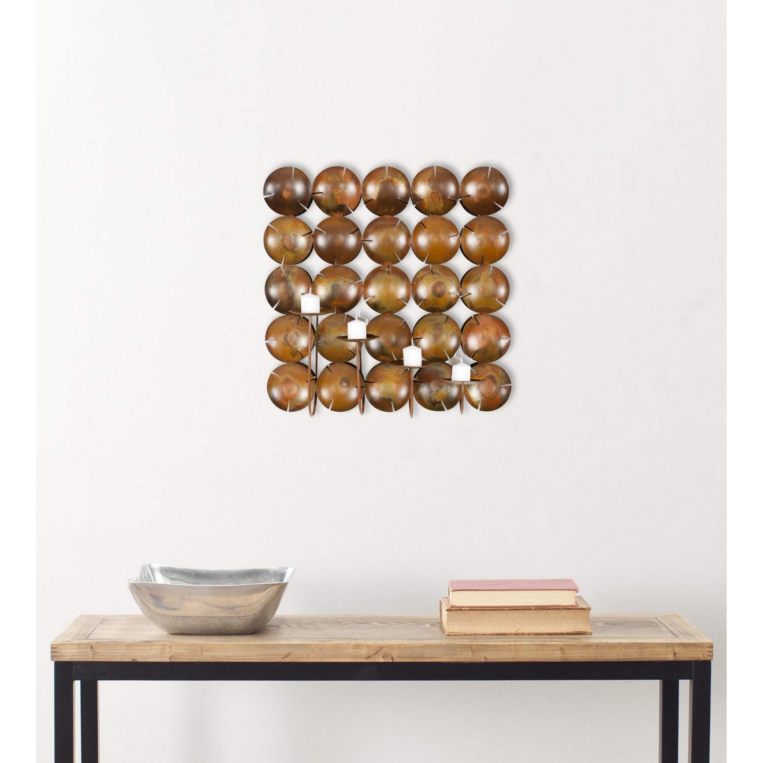 Safavieh Coco Shells Candle Holder Wall Sconce - Decorative Coastal Wall Art for Living Room, Bedroom, or Bathroom Décor