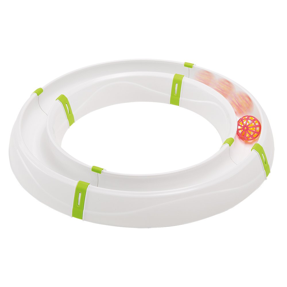 Ferplast Interactive Cat Toy Magic Circle with Colored Ball - Modular Teaser Circuit for Cats (40 x 5 cm) - Fun Exercise & Mental Stimulation for Indoor Kittens