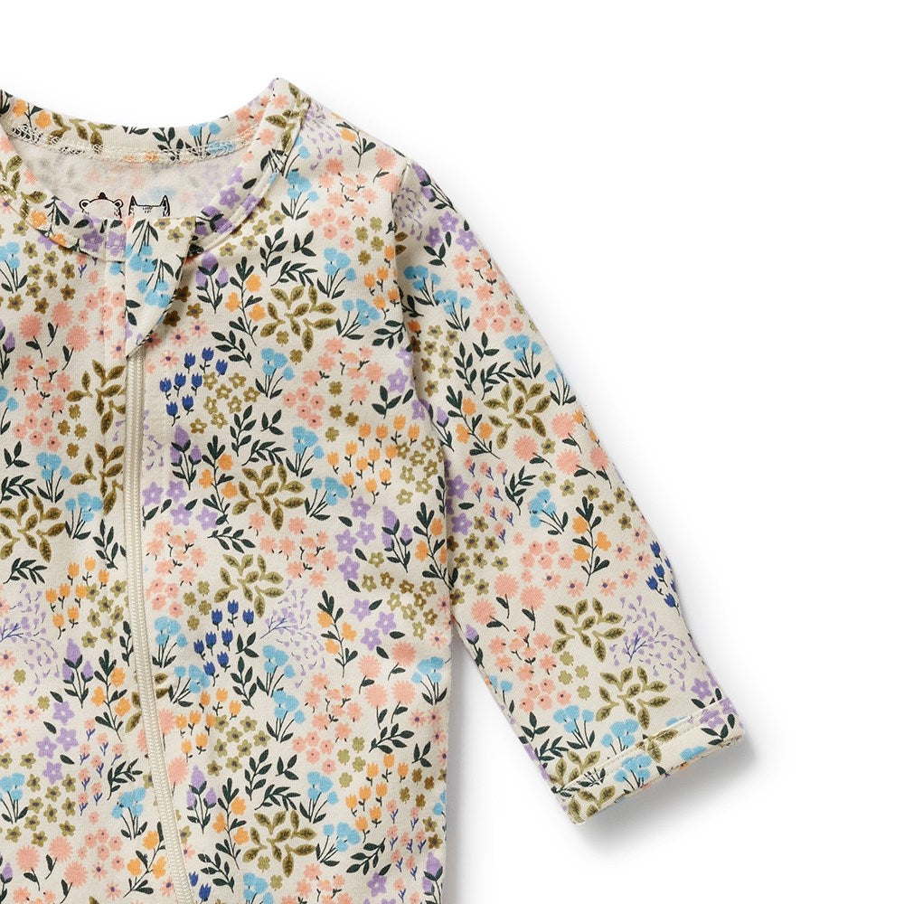 Organic Baby Zipsuit with Feet - Soft & Breathable Cotton Pajamas for Newborns & Infants - Perfect for Sleepwear, Playtime & Everyday Comfort