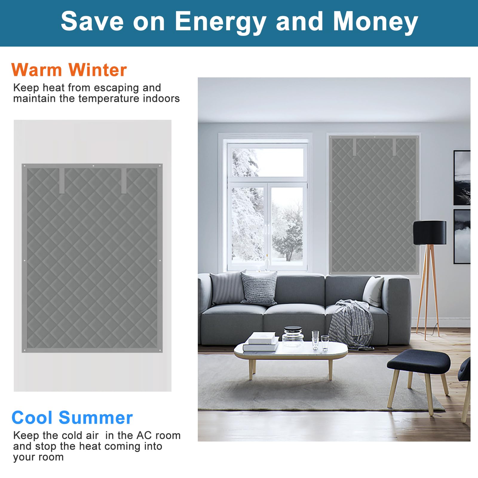Thermal Window Insulation Kit 26x38 Inch - Winter Warmth for 24x36 Windows