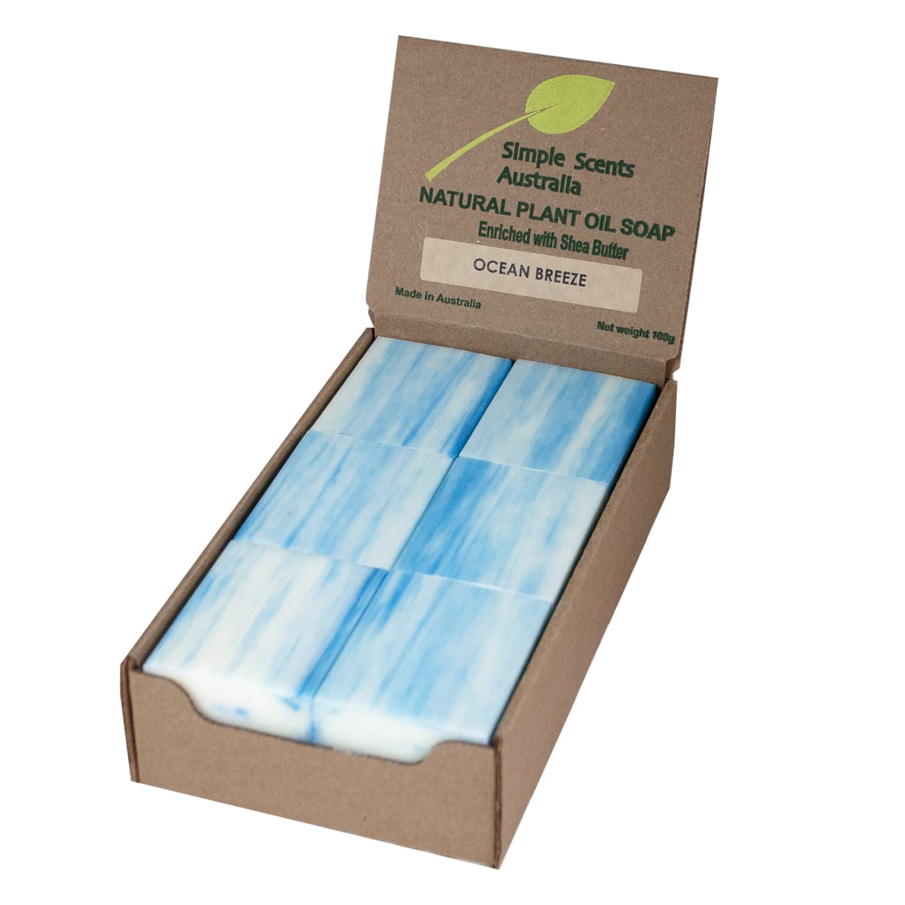 Ocean Breeze Scented Soap Bars - 3.5oz Shea Butter Moisturizing for Bath & Body Care