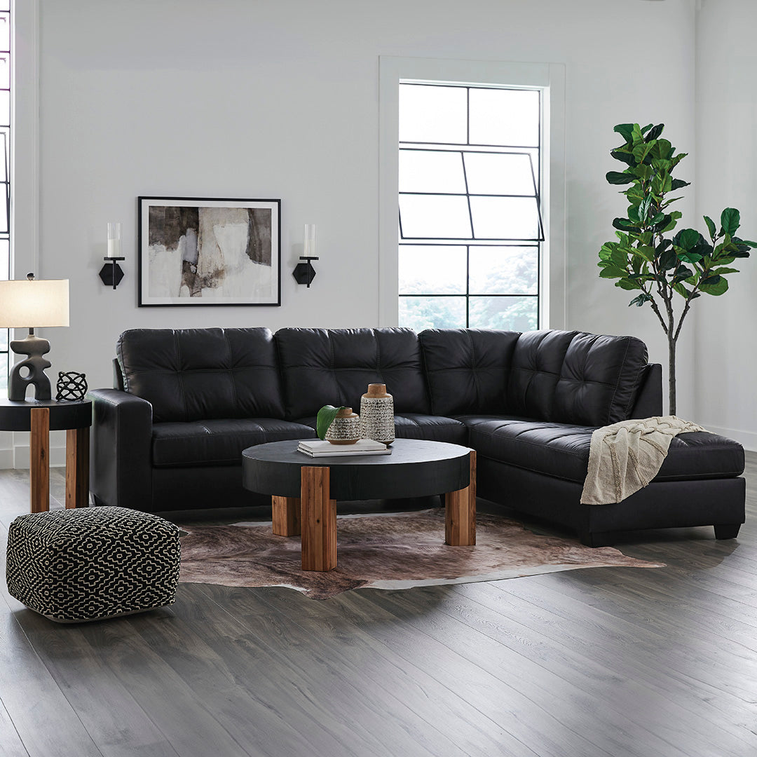 Barlin Mills Sectional Sofa with Right Chaise - Modern L-Shaped Couch for Living Room, Family Room & Home Theater Comfort