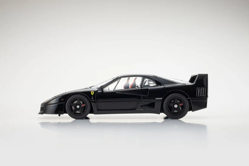 Kyosho 1:18 Scale Ferrari F40 1987 Diecast Model Car - Black Collectible for Display, Racing Enthusiasts & Italian Sports Car Fans | Perfect for Home Office Decor, Car Shows & Gift Giving