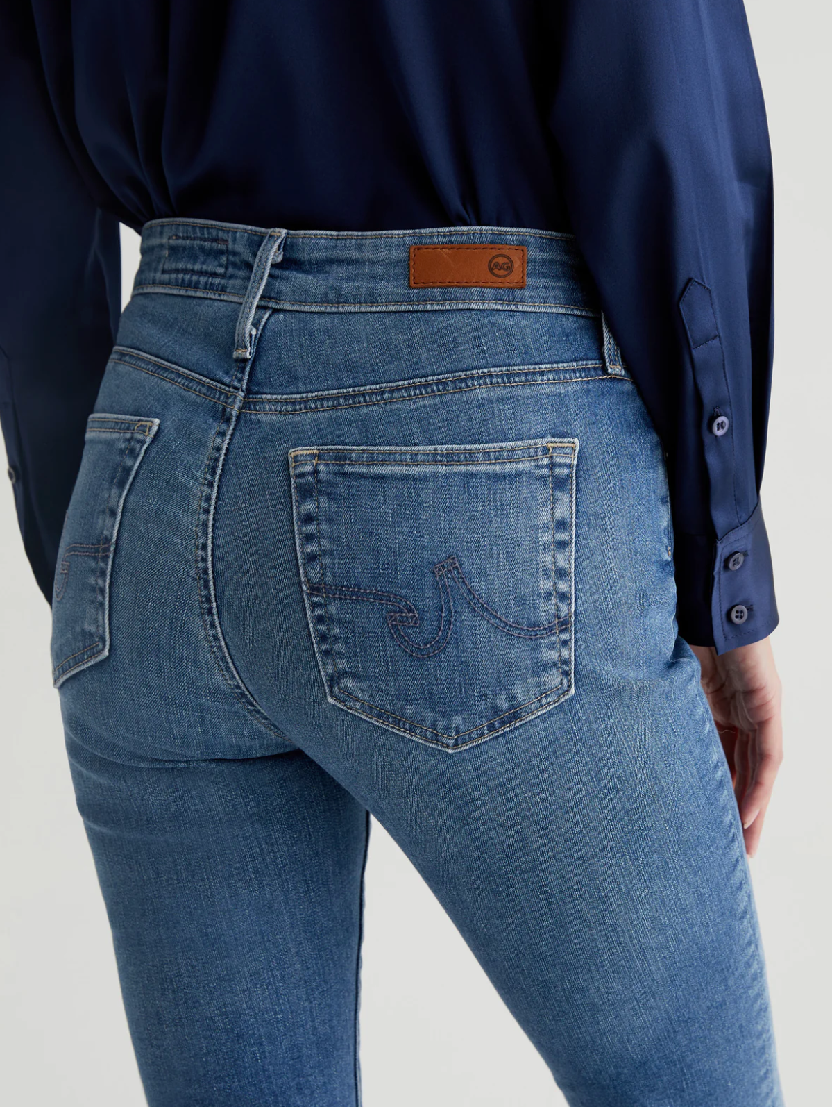 FARRAH Women's Mid Rise Bootcut Jeans in Montecito Wash - Comfortable Stretch Denim Pants for Casual Wear & Everyday Outfits