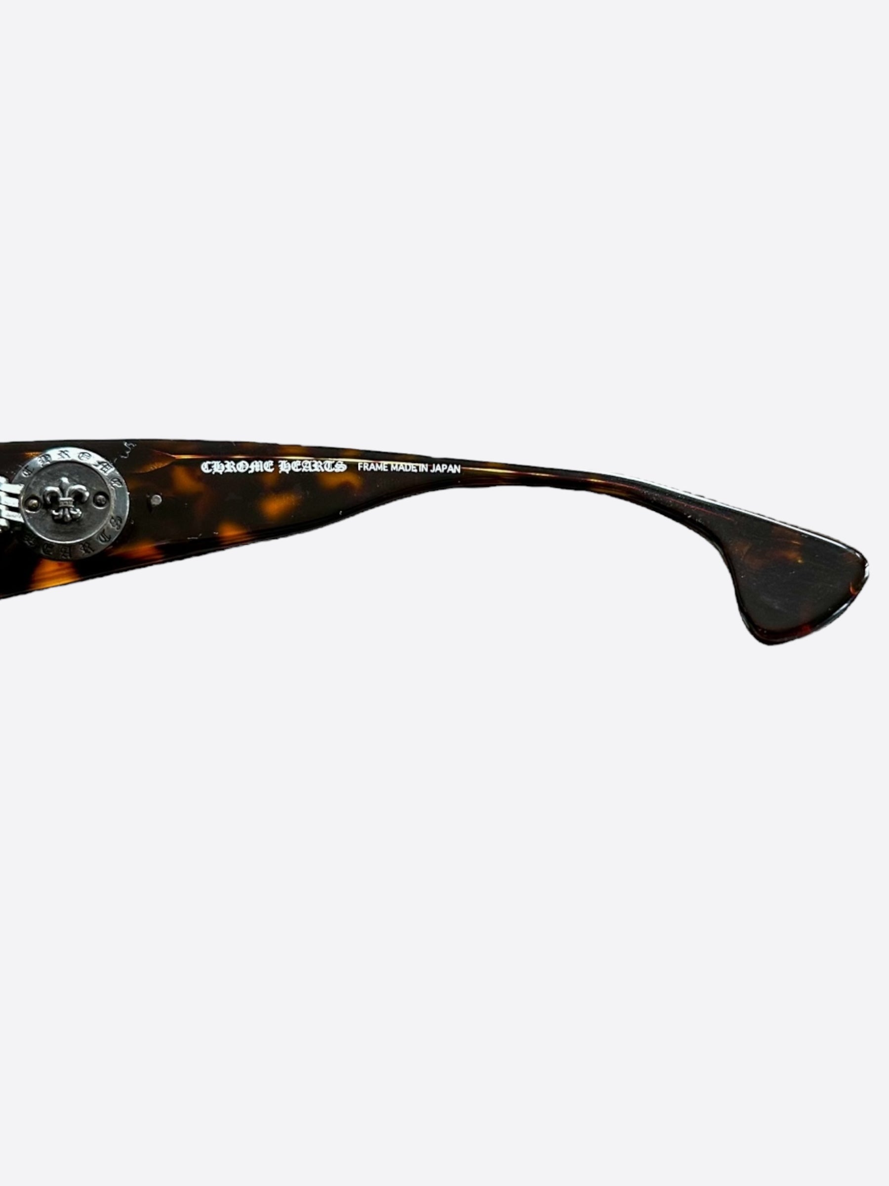 Chrome Hearts Brown Tortoise Dixie Normus Sunglasses for Men & Women - Luxury Fashion Eyewear for Outdoor Activities & Travel