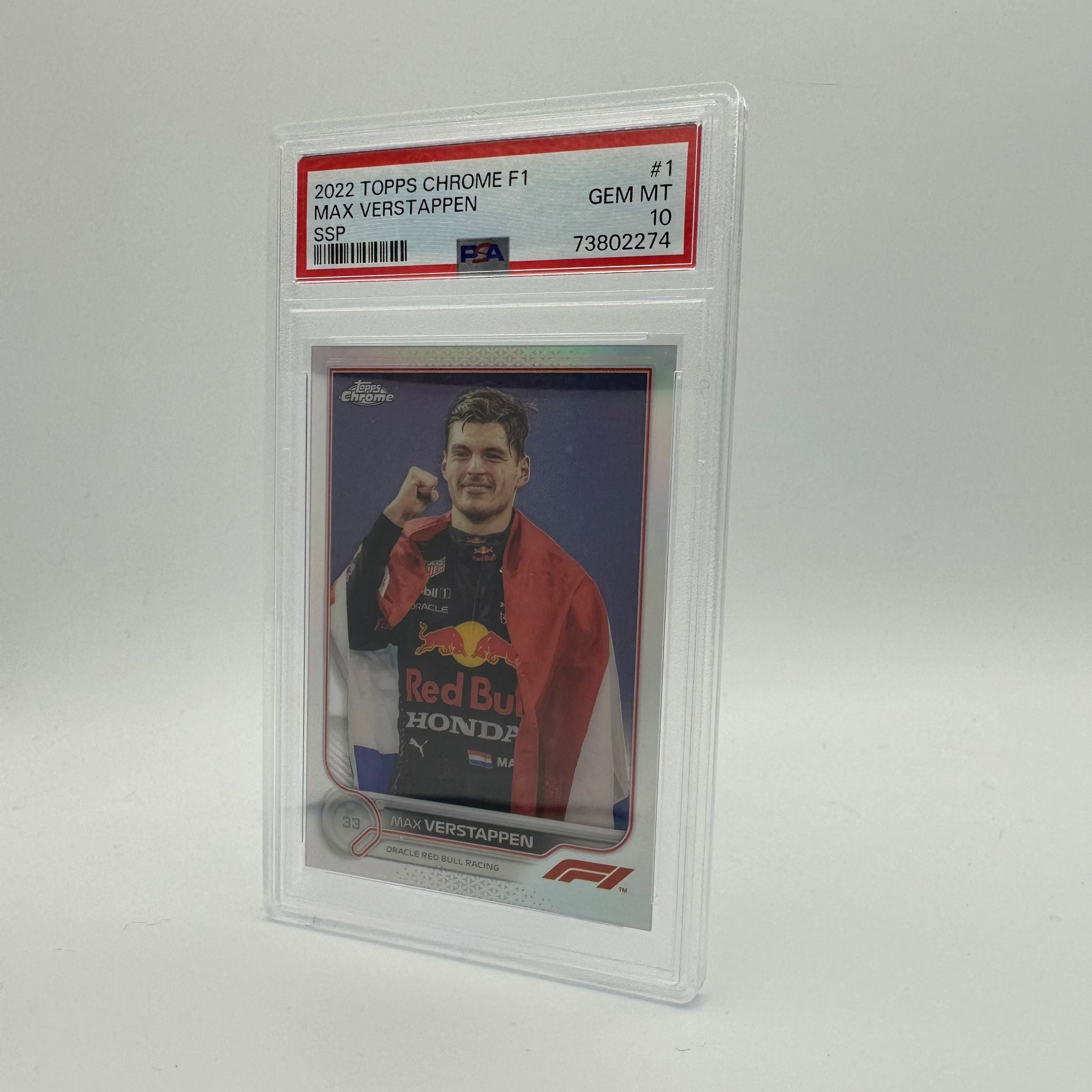 PSA 10 Graded Max Verstappen #1 SSP Image Variation - Rare F1 Racing Card for Collectors, Sports Memorabilia & Investment