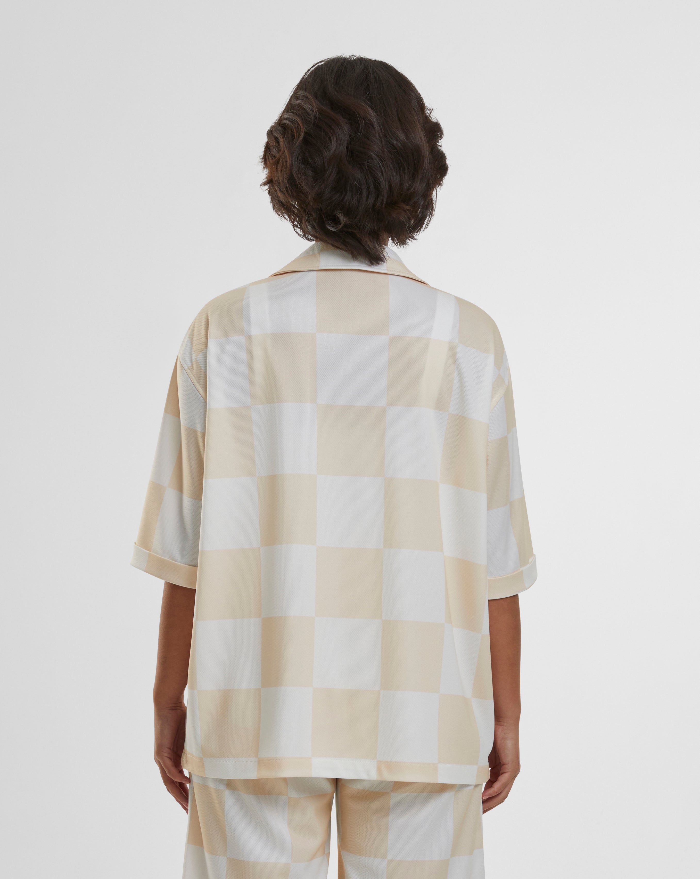 Stylish Beige Checkered Shirt for Men & Women | Casual Button-Up Plaid Shirt | Perfect for Office, Date Night & Outdoor Activities